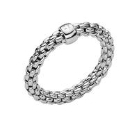 Fope Flex'it Essentials 18ct White Gold Slim Ring - S