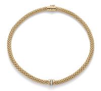Fope Flex'It Love Nest 18ct Yellow Gold Diamond Necklace FPE-1406