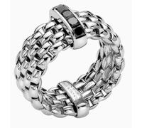 Fope Flex'it Panorama 18ct White Gold 0.70ct Black Diamond Ring - S