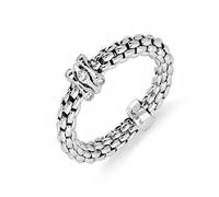 Fope Flex'it Prima 18ct White Gold 0.12ct Diamond Ring - L FPE-1104/L