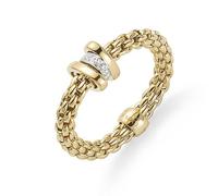 Fope Flex'it Prima 18ct Yellow Gold 0.10ct Diamond Ring - L FPE-1015/L