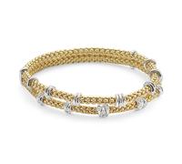 Fope Flex'it Prima 18ct Yellow Gold 0.37ct Diamond Two Row Bracelet - S FPE-1453/S