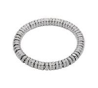 Fope Flex'it Solo 18ct White Gold 5.51ct Diamond Bracelet - L