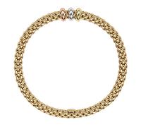 Fope Flex'it Solo 18ct Yellow Gold Mixed Rondelle Bracelet D - S FPE-1271/S