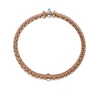 Fope Panorama 18ct Rose Gold Mixed Rondelle Bracelet - S