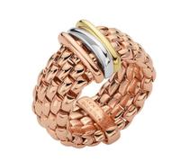 Fope Panorama 18ct Rose Gold Mixed Rondelle Flexible Ring - XL FPE-1731/XL