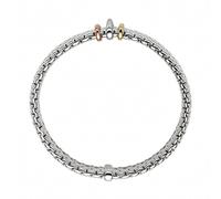 Fope Panorama 18ct White Gold Mixed Rondelle Bracelet - XS