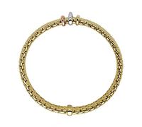 Fope Panorama 18ct Yellow Gold Mixed Rondelle Bracelet - L