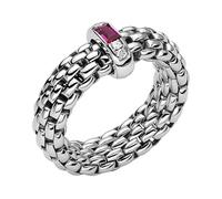 Fope Vendome 18ct White Gold Ruby Diamond Ring - S FPE-1558/S