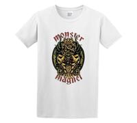 FOPJRUISDAEL Men's Monster Magnet 'Jungle Pharoah' Cotton T Shirt White XL