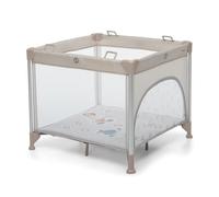 Foppapedretti Jubox Folding Playpen, for Babies from Birth to 36 Months, Transportable with Bag Included, Padded Mat, Protected Corners with Cover, 93 x 93 x 78 cm, Circus