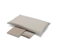 Foppapedretti Notte & Natura Complete Bed Set, Top Sheet, Fitted Sheet and Pillowcase; Petals Sand 100% Cotton, Made in Italy