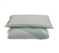 Foppapedretti Notte & Natura Single Bed Duvet Cover with Pillowcase; Petals Sage 100% Cotton, Made in Italy