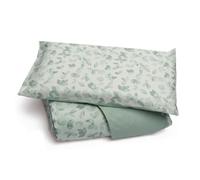 Foppapedretti Notte & Natura Single Bed Duvet Cover with Pillowcase; Sage Leaves 100% Cotton, Made in Italy