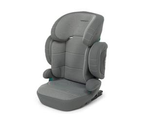 Foppapedretti Open I-Size Car Seat for Children from 100 to 150 cm Height, 3-12 Years, ECE R129 Compliant, Dualfix Fixation (Isofix and Not), Side Impact Protection, Removable Cover, Grey