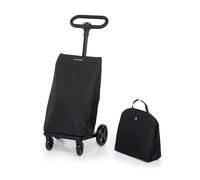 Foppapedretti Shopping Trolley, Aluminium Polyester, Black, 46 lt
