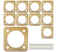 Foppla 10Pcs Bird House Guard,1 1/2 Inch Copper Portal Rustproof Metal Predator Guard,Squirrel-Proof Sparrow & Woodpecker Protection with Screw,Sturdy Hole Protector for Outdoor Bluebird House(Gold)