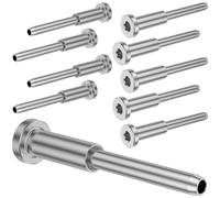 Foppla 10Pcs Invisible Cable Railing Hardware Kit 316 Stainless Steel Invisible Receiver and Swage Stud End Set Silver Deck Stair Cable Railing Kit for 1/8inch Wire Rope Cable(10,Silver)