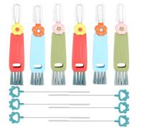 Foppla 12Pcs Cup Lid Cleaning Brush, 3 in 1 Multifunctional Cup Lid Crevice Cleaning Brush Long Water Bottle Straw Cleaner Brushes for Glasses Baby Bottles Sports Cups