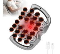 FOPPLA 24 Head Portable Muscle Percussion Massager Deep Tissue Electric Recovery Tool with 9 Modes 99 Intensities Red Light Therapy Device for Muscle Soreness Relief for Home and Gym(Style 1)