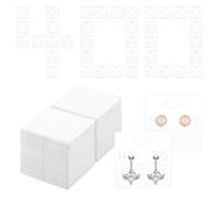 Foppla 400 Pcs Earring Display Card Paper 2inch Earring Display Holder Card with 6 Holes for Selling Hanging Retail Jewelry DIY Crafts(white,400)
