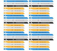 Foppla 42Pcs U Shank Saw Blade Set HCS/HSS Saw Blade Assortment Kit with Storage Box Sturdy Wood and Metal Cutting Saw Blades Replacement 6T 8T 10T 14T 18T 24T 32T for Metal Plastic