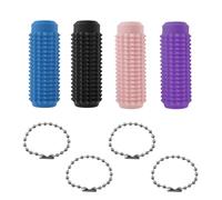 Foppla 4Pcs Spiky Grippie Stim Keychain,Sensory Stimming Anxiety Stress Relief Calming Toy Keychain,Small Reusable Spiky Massage Pendant for Adults Kids Teens Focus in Office Classroom