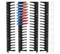 Foppla 4Pcs Wall Mounted Video Game Storage Rack DVD CD Holder Organizer Carbon Steel Construction for Blu-ray Movies Game Cases Console Accessories Media Display Shelving Unit for Gamers(black)