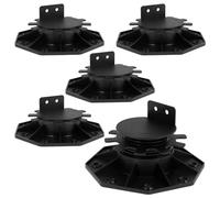 Foppla 5PCS Decking Pedestal,Height Adjustable Deck Raising Support Base Plastic Floor Lift Base Sturdy Floor Support Lift Bearing Set for Wood WPC Aluminum (30-60mm)