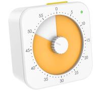 FOPPLA 60 Minute Visual Timer for Kids, Silent Countdown Clock with Pause Function, Non-Ticking Time Management Tool and Large Numbers, for Classroom Teaching, Home Learning, Batteries Not Included