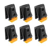 Foppla 6Pcs Tool Belt Clip ABS Tool Belt Buckle Fast Put On and Release Tape Measuring Clip Stable Waist Pouch Clasp for Tote Bag