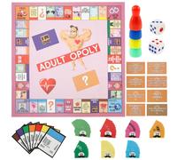 Foppla Adultopoly Board Game Portable Couple Board Game Fun Couples Games for Adults Relationship Card Games for Couples Home Travels