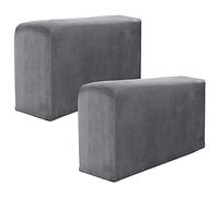 Foppla Armrest Cover,2pcs Armchair Covers,Non-Slip Sofa Armrest Protector,Soft Warm Couch Arm Rest Covers,Furniture Protector for Chair Sofa Couches Recliner (Dark gray)