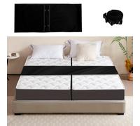 Foppla Bed Bridge Twin to King Extra Long Bed Converter with 2 Fixing Straps Bed Connector Twin Bed Connector King Maker Mattress Connector for Adjustable Bed(230 * 50cm,Black)