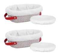 Foppla Bread Proofing Basket,Cotton Rope Sourdough Prooving Basket for Baking Oval And Round Banneton Bread Baskets with Liner And Cover for Homemade Sourdough Baking(set 2)