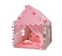 Foppla Children Play Tent Princess Castle House 51.2 x 39.4 x 47.2 Inch Game Room Cartoon Easy Assemble Playhouse Tent Toys Gifts for Boys Girls Indoor and Outdoor (Pink)(pink)