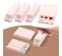 Foppla Clay Bead Roller,Round Bead Maker, Clay Jewelry Making Tool with Hole Punches for Uniform Earring Pendants and Craft Projects(Apricot)