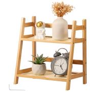 Foppla Coffee Station Organizer and Bamboo Mug Holder 2 Tier Wicker Look Countertop Condiment Caddy for Kitchen Home Office Bar Accessories Home Decor Kitchen Essentials Desk Rack Shelf Display Stand
