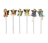 Foppla Fairy Figures,6Pcs Miniature Fairy Statue Sculpture, Garden Outdoor Mini Elves Figurines, Ornaments Decor
