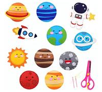 Foppla Felt Sewing Craft Kit, DIY Sewing Space System Craft Kit,Early Educational Solar System Sewing Kit,Sensory Development Felt Craft Kit for Kids Aged 3-12