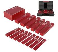 Foppla Gauge Block Set,15pcs Height Gauge Block, High Precision Setup Bars Portable Testing Gauge Block Measuring Tool for Router and Table Saw Woodworking Accessories