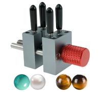 Foppla Handheld Mini Vise Aluminum Alloy Handy Bench Clamp Adjustable Small Precision Table Vise Mini Metal Vise Clamping Tool Model Precision Vise for Clamping Model Parts(Gules)