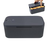 FOPPLA Lockable Medication Safe Box,Portable Travel Digital Combination Lock Container,Smell Proof Security Storage Organizer for Pills Keys,Home & Office Lockable Storage Box,Pill Organizer,Gray blue