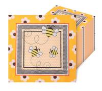Foppla Paper Napkins,Cocktail Napkins,Rainbow Paper Napkins,200 Pcs 3 Layer Decorative Napkin for Wedding Bridal Baby Shower Birthday Tableware Decorations 33x33cm(Yellow)