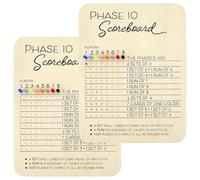 Foppla Phase 10 Card Game Solid Phase 10 Card Board Kit Easy to Read Phase Ten Score and Round Tracker Interesting Wood Phase Phase 10 Score Sheets for Card Games