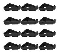 Foppla Planting Pot Feet,12/24Pcs Invisible Plantings Flower Pot Feet,Stackable Flower Pot Risers Toes Lifters for Indoor Outdoor Home Garden Balcony Office (Black L 12pcs)