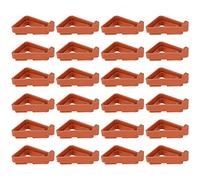 Foppla Planting Pot Feet,12/24Pcs Invisible Plantings Flower Pot Feet,Stackable Flower Pot Risers Toes Lifters for Indoor Outdoor Home Garden Balcony Office (Brick Red 24pcs)
