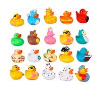 Foppla Rubber Duck, 20/30 Pcs Baby Mold Free Tiny Assorted Rubber Duck Toy for Kids, Cute Fun Bath Floater for Bath Tub Pool Bathing, Gift for Party Favors Birthdays Carnival Supplies (20pcs)