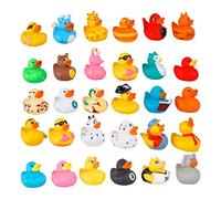 Foppla Rubber Duck, 20/30 Pcs Baby Mold Free Tiny Assorted Rubber Duck Toy for Kids, Cute Fun Bath Floater for Bath Tub Pool Bathing, Gift for Party Favors Birthdays Carnival Supplies (30pcs)