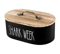 Foppla Tampon Holder for Bathroom,Oval Wood Tampon Holder With Lid and Handle,Vintage Large Capacity Pad Container,Tampon Storage Bin for Bathroom Toilet (Black)